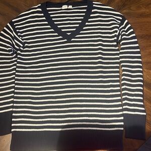 EUC Oversized Gap Navy/White Striped Sweater